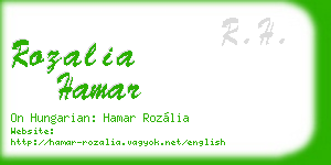 rozalia hamar business card